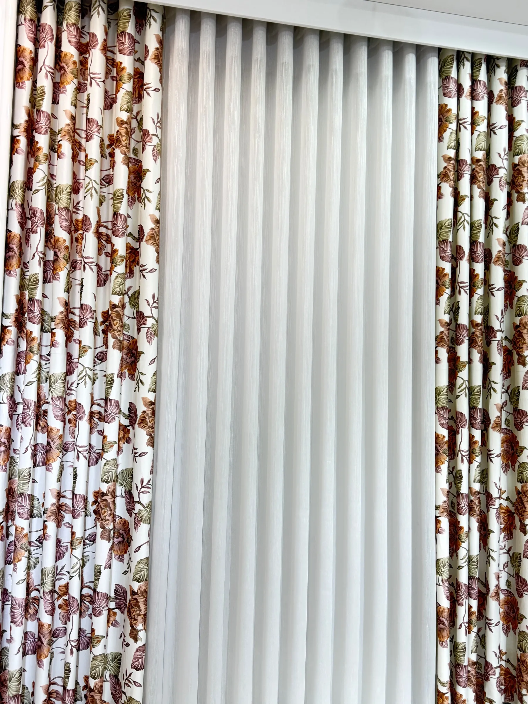 Bedroom window with zebra blinds